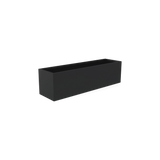 Monaco rectangle fiberglass planter in Matte Charcoal