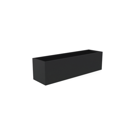 Monaco rectangle fiberglass planter in Matte Charcoal
