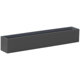 Monaco rectangle fiberglass planter in Matte Charcoal, studio render