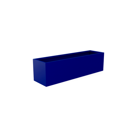 Monaco rectangle fiberglass planter in Matte Cobalt Blue