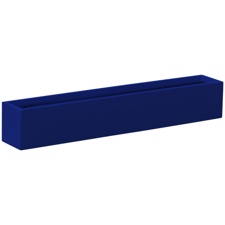 Monaco rectangle fiberglass planter in Matte Cobalt Blue, studio render