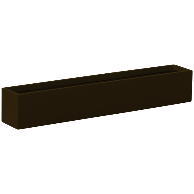 Monaco rectangle fiberglass planter in Matte Dark Brown, studio render