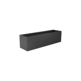 Monaco rectangle fiberglass planter in Matte Gunmetal