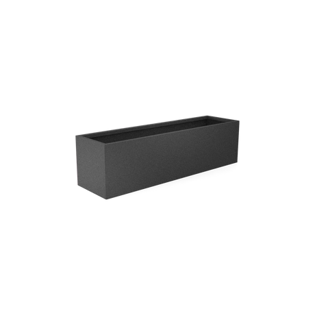Monaco rectangle fiberglass planter in Matte Gunmetal