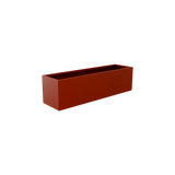 Monaco rectangle fiberglass planter in Matte Terra Cotta