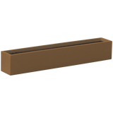 Monaco rectangle fiberglass planter in Metallic Bronze, studio render
