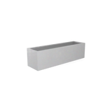 Monaco rectangle fiberglass planter in Metallic Silver