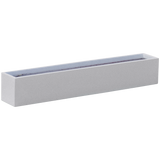 Monaco rectangle fiberglass planter in Metallic Silver, studio render