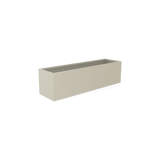 Monaco rectangle fiberglass planter in Satin Beige