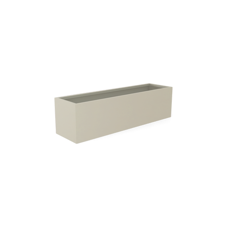 Monaco rectangle fiberglass planter in Satin Beige