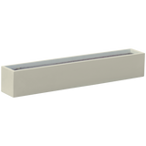 Monaco rectangle fiberglass planter in Satin Beige, studio render