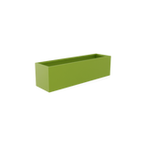 Monaco rectangle fiberglass planter in Satin Green