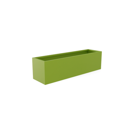 Monaco rectangle fiberglass planter in Satin Green
