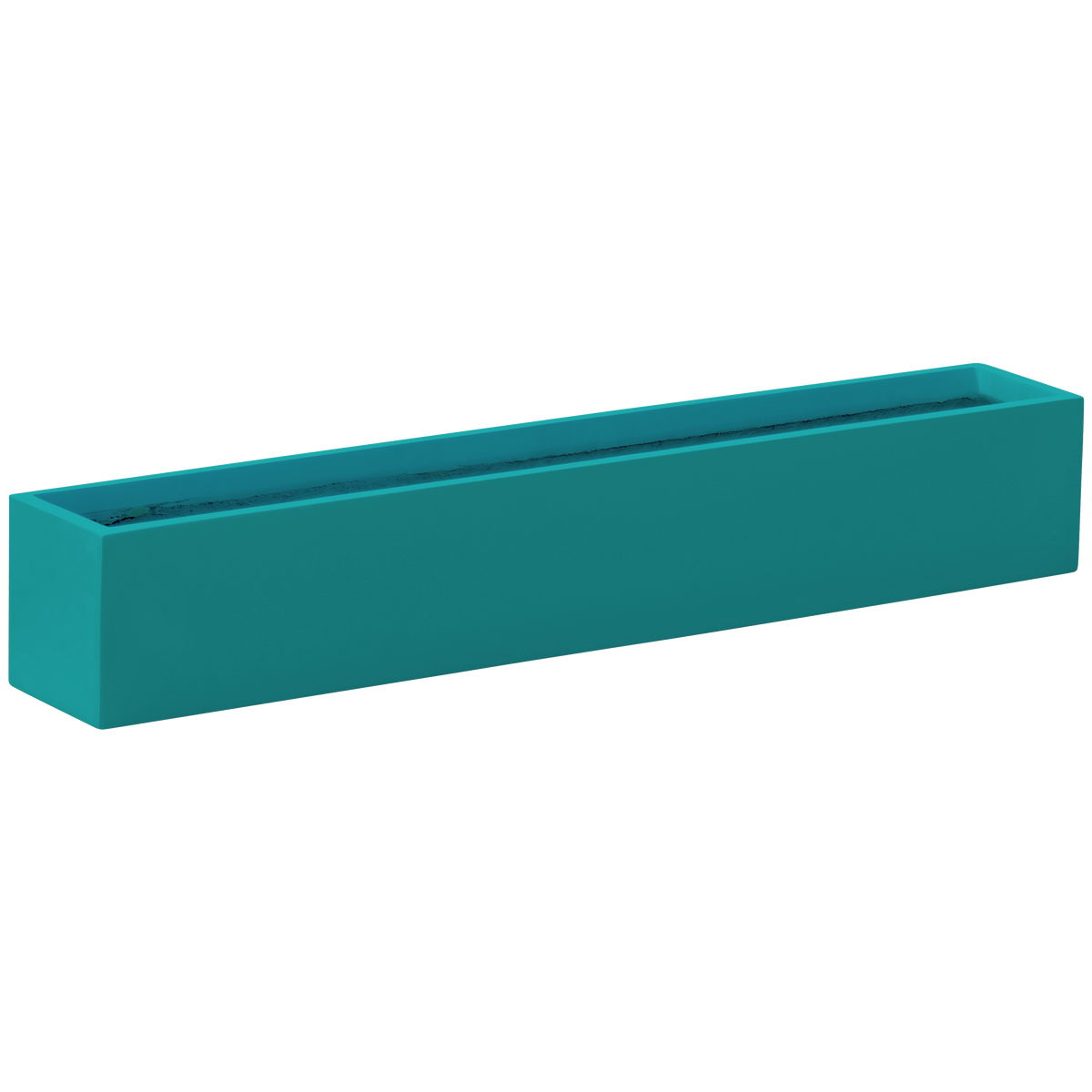 Monaco rectangle fiberglass planter in Satin Seafoam Green, studio render