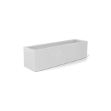 monaco rectangle fiberglass planter, Gloss Bright White finish