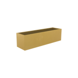 monaco rectangle fiberglass planter, Gloss Metallic Gold finish