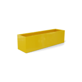 monaco rectangle fiberglass planter, Gloss Saffron finish