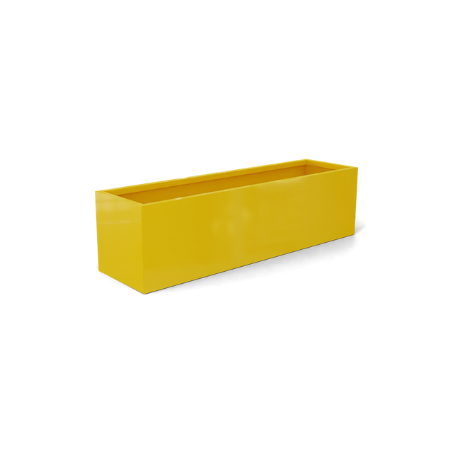 Monaco Rectangle Planter in Gloss Saffron