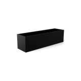 monaco rectangle fiberglass planter, Matte Black finish