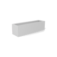 monaco rectangle fiberglass planter, Matte Bright White finish