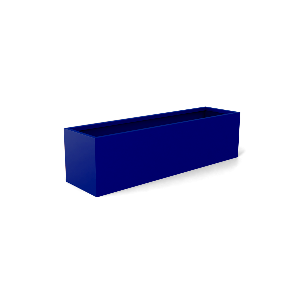 monaco rectangle fiberglass planter, Matte Cobalt Blue finish