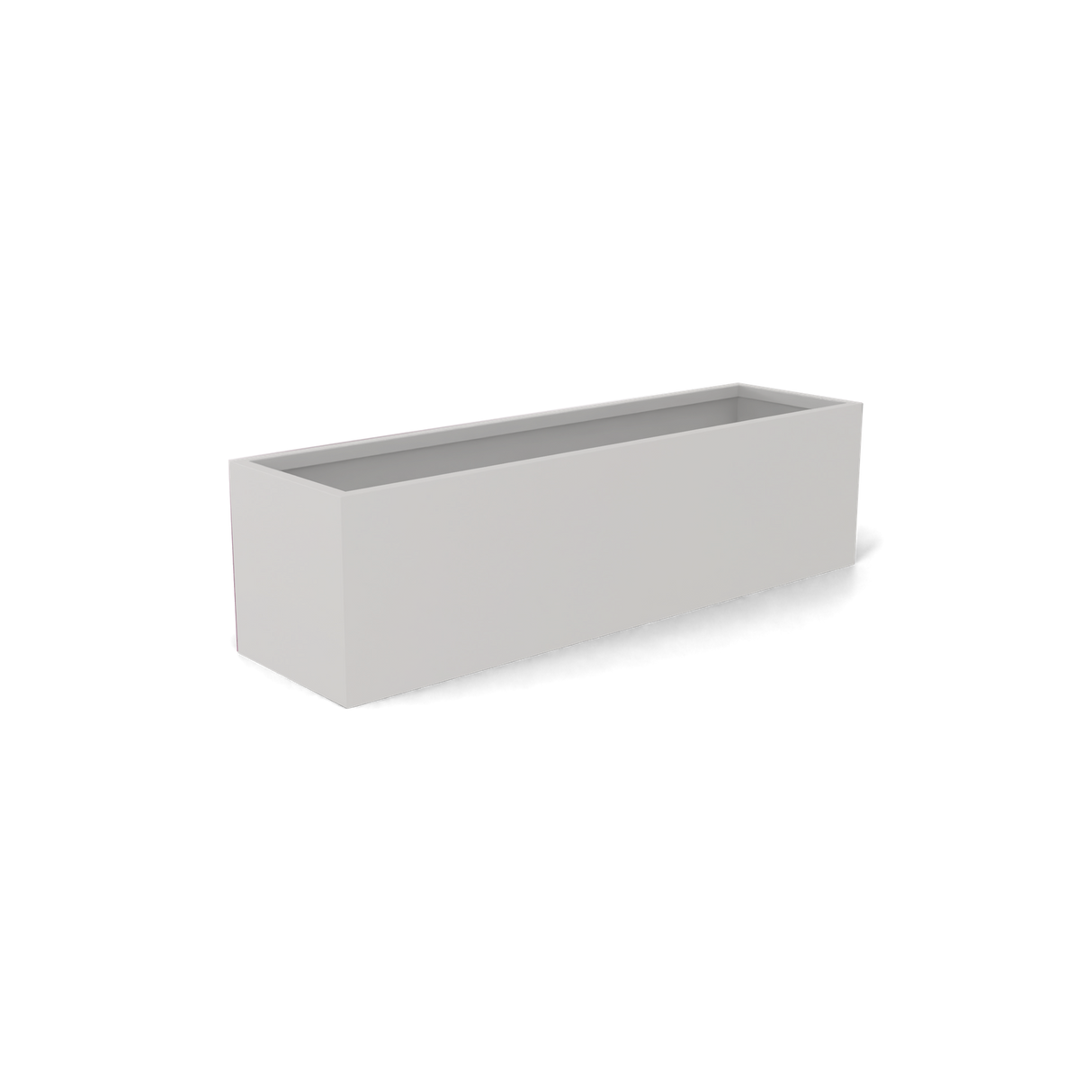 monaco rectangle fiberglass planter, Matte Cement Grey finish