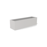 monaco rectangle fiberglass planter, Matte Cement Grey finish