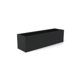 monaco rectangle fiberglass planter, Matte Charcoal finish