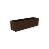 monaco rectangle fiberglass planter, Matte Dark Brown finish