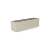 monaco rectangle fiberglass planter, Satin Beige finish