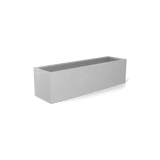 monaco rectangle fiberglass planter, Metallic Silver finish