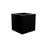 Montroy cube fiberglass planter in Matte Black