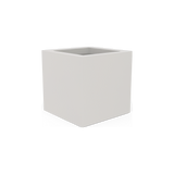 Montroy cube fiberglass planter in Matte Bright White
