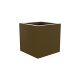 Montroy cube fiberglass planter in Matte Bronze