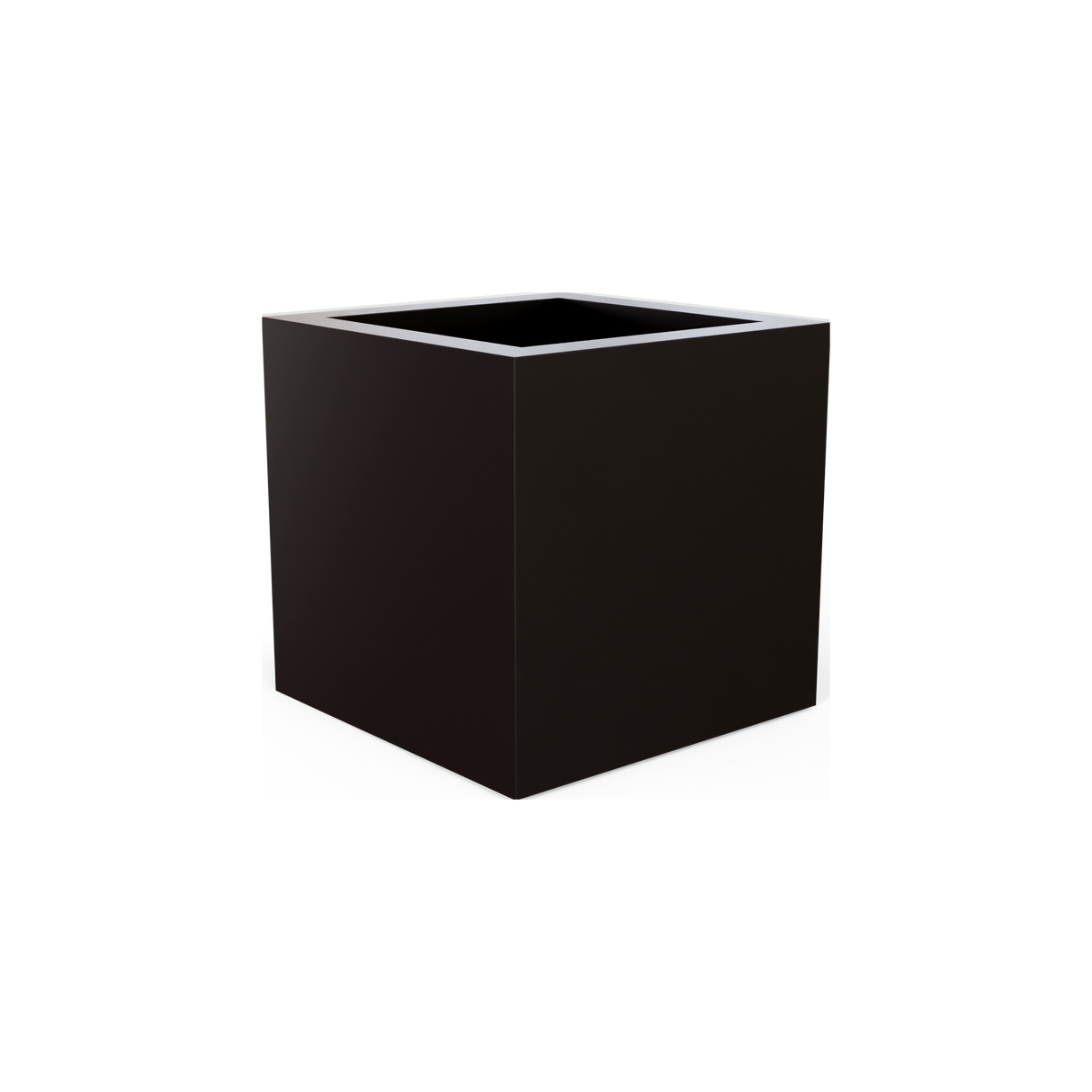 Montroy cube fiberglass planter in Matte Charcoal