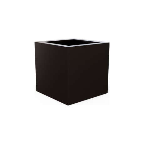 Montroy cube fiberglass planter in Matte Charcoal
