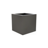 Montroy cube fiberglass planter in Matte Gunmetal