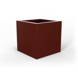 Montroy cube fiberglass planter in Matte Terra Cotta, studio render