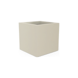 Montroy cube fiberglass planter in Satin Beige