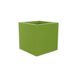 Montroy cube fiberglass planter in Satin Green