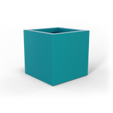 Montroy cube fiberglass planter in Satin Seafoam Green, studio render