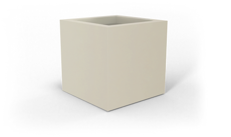 Montroy Cube Planter - Beige fiberglass finish