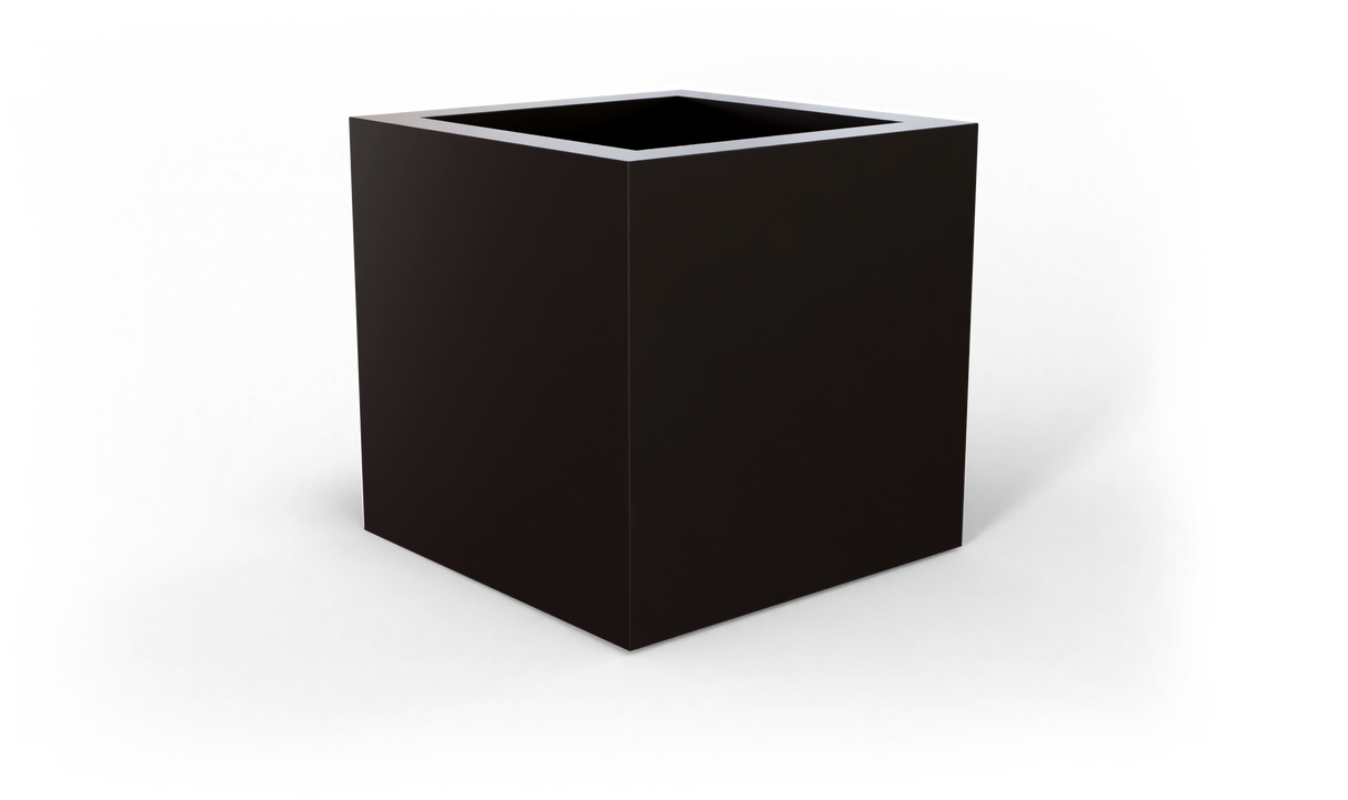 Montroy Cube Planter - Charcoal fiberglass finish