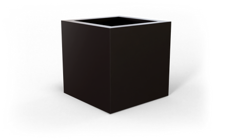 Montroy Cube Planter - Charcoal fiberglass finish