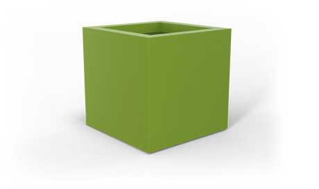Montroy Cube Planter - Green fiberglass finish