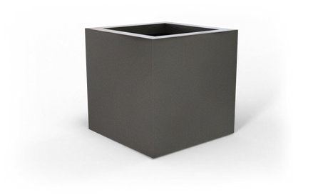 Montroy Cube Planter - Gun Metal fiberglass finish