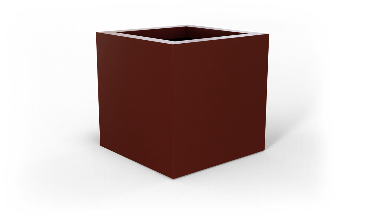 Montroy Cube Planter - Terracotta fiberglass finish