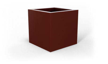 Montroy Cube Planter - Terracotta fiberglass finish