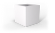 Montroy Cube Planter - White fiberglass finish