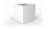 Montroy Cube Planter - White fiberglass finish
